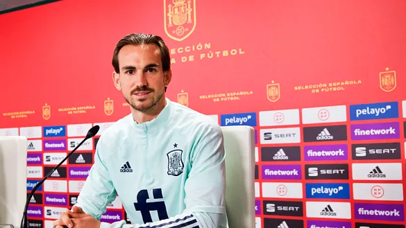 Fabián Ruiz, en la sala de prensa del estadio Benito Villamarín de Sevilla
