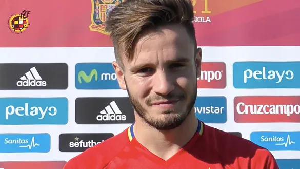 Saúl Ñíguez durante la entrevista con SEFUTBOL