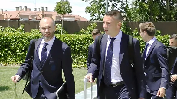 Los empleados de la RFEF despiden a la Selección 