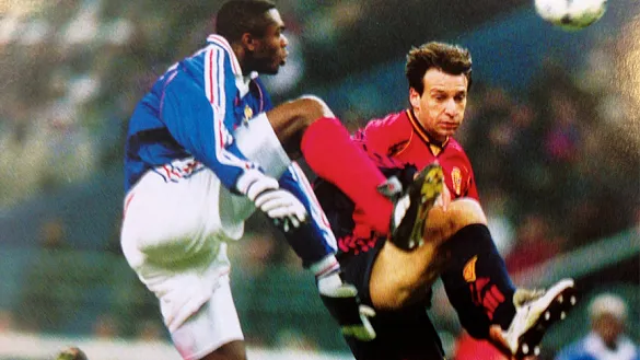 Alfonso Pérez, en el debut de España en el Stade de France de París