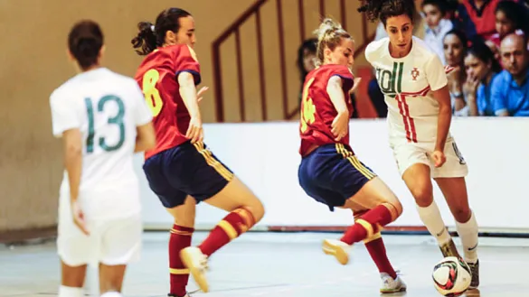 Selección española de fútbol sala en Calamonte