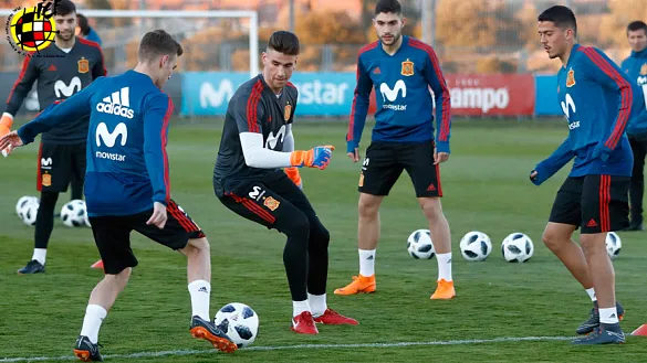 La selección española Sub-21 se entrena en la Ciudad del Fútbol