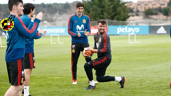 La selección española Sub-21 se entrena en la Ciudad del Fútbol