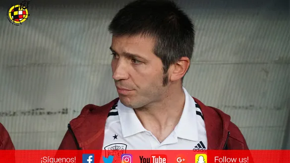 Albert Celades, Seleccionador nacional Sub-21, durante el encuentro Alemania