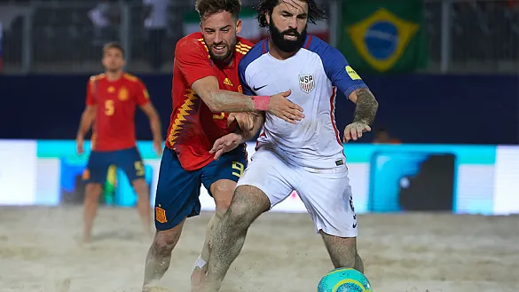 Momento del partido entre Estados Unidos y España jugado en Dubái 