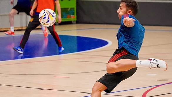 Momento del entrenamiento de España