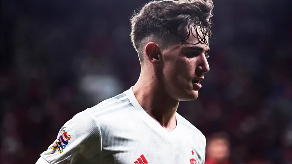 Gavi durante el República Checa-España de Praga