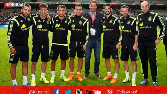 Giner con la Selección española