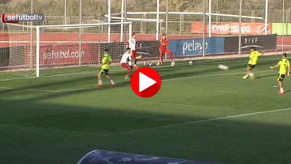 Los goles de la Sub-21 en el entrenamiento de España