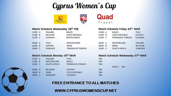 Estos son los horarios de la Cyprus Cup