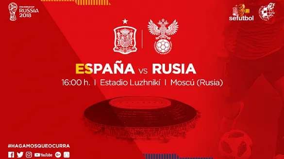 No te pierdas el choque de octavos de final ante los rusos en SEFUTBOL y Telecinco