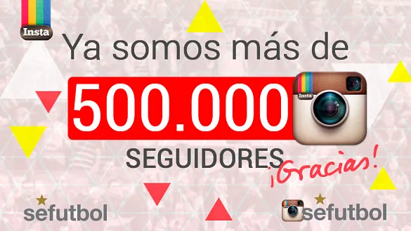 Más de 500.000 en Instagram