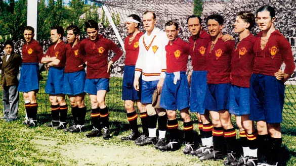 Equipo de la Selección española que derrotó a Inglaterra el 15 de mayo de 1929