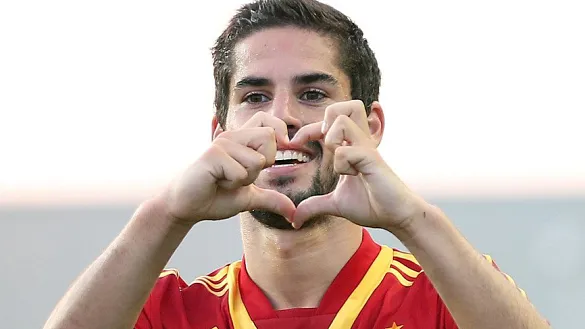 Isco Alarcón celebra un gol con la Selección española Sub-21