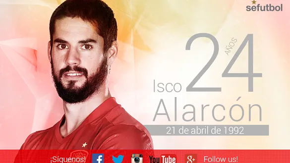 Isco cumple 24 años
