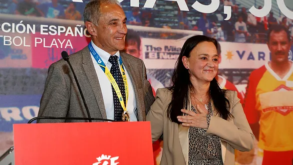 Joaquín y su pareja Marina durante el evento