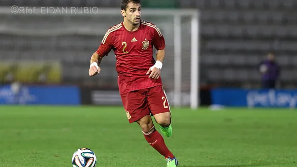 Jonny Castro en un partido con la Selección española Sub-21