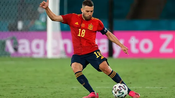 Jordi Alba durante el España-Polonia jugado en Sevilla
