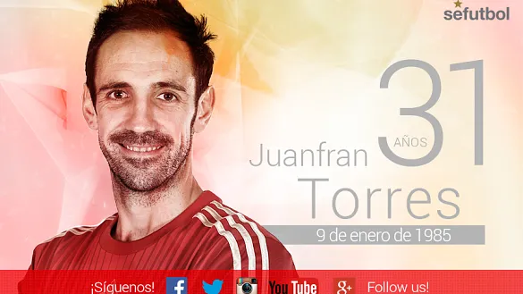 Juanfran Torres, jugador de la Selección Española, cumple 31 años