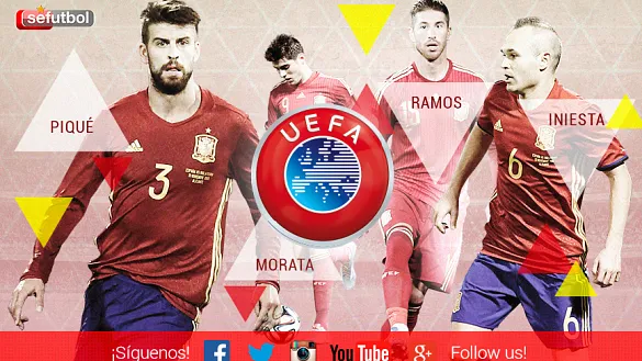 Jugadores de la Selección española nominados por UEFA