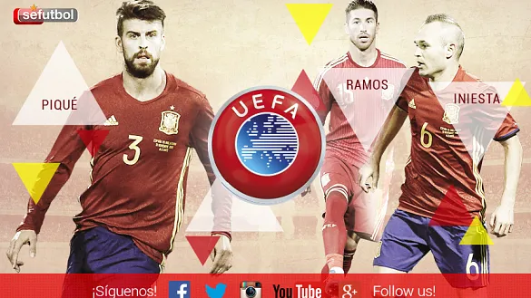 Gerard Piqué, Sergio Ramos y Andrés Iniesta, elegidos en el Equipo del Año UEFA 2015 