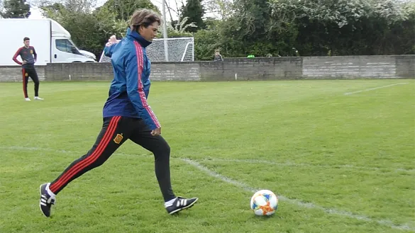 Julen Guerrero en un momento del entrenamiento