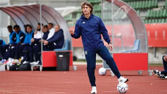 Julen Guerrero en un partido de la Sub-17