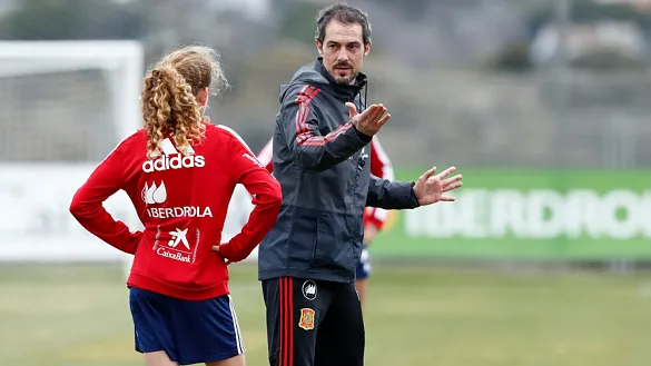 Eugenio Gonzalo durante unos entrenamientos de la Sub-16