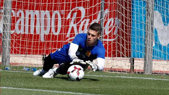 Kepa en un entrenamiento
