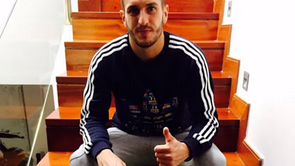 Koke con sus nuevas botas