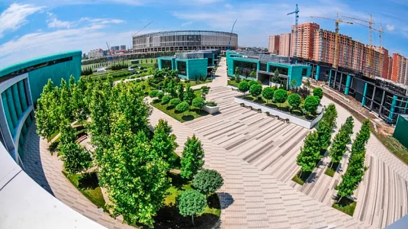Vista panorámica del lugar de concentración de España durante el Mundial de Rusia 2018
