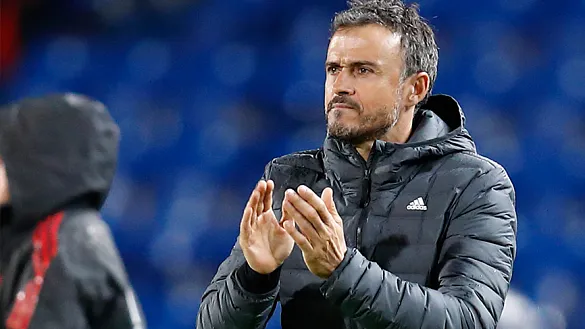 Luis Enrique durante un partido