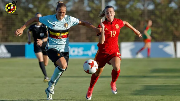 Momento del partido entre España y Bélgica jugado el pasado mes de junio