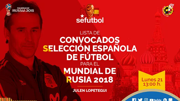 Julen Lopetegui ofrece la lista de convocados para el Mundial de Rusia 2018