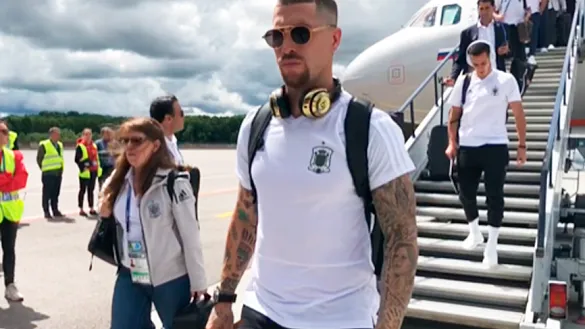 La Selección española de fútbol llega a Kaliningrado