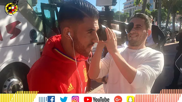 Dani Ceballos a su llegada a Murcia