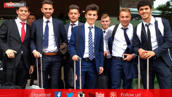 Llegada de la Selección española a Cartaya