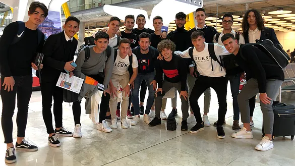 Llegada de los Sub-17 a Madrid