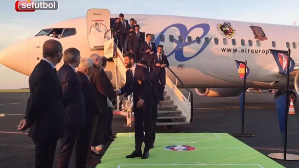 Llegada a Francia de la Selección española