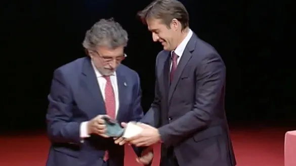 Lopetegui junto a Antonio Escribano en la XXXVII Gala del Deporte