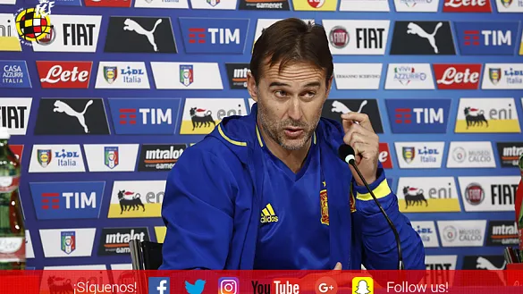 Lopetegui atendió a los periodistas en Turín 