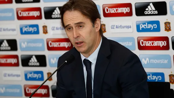 Julen Lopetegui en rueda de prensa