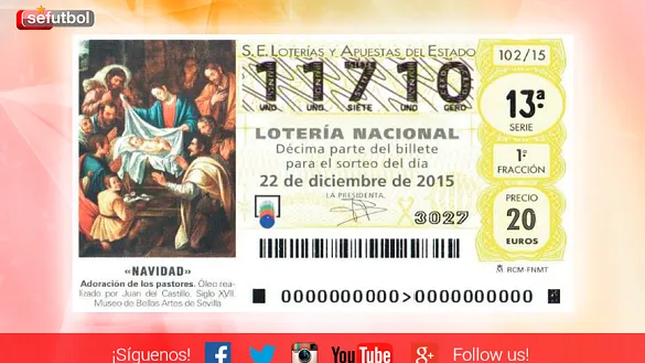 Este es uno de los números que podrías jugar en la lotería de Navidad