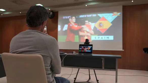 Luis Enrique en un momento del sorteo