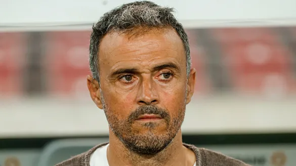 Luis Enrique durante el partido ante Alemania