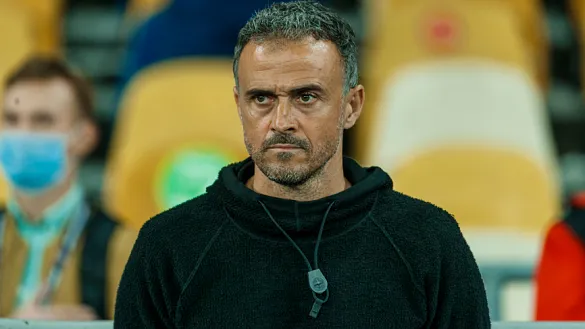 Luis Enrique en un momento antes de empezar el partido