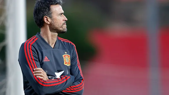 Luis Enrique durante un entrenamiento