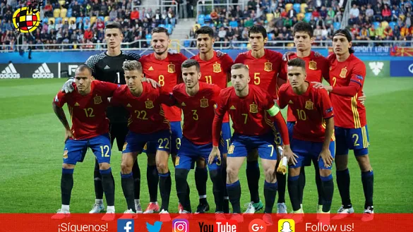 La Selección Sub-21 posa antes de su partido contra Macedonia