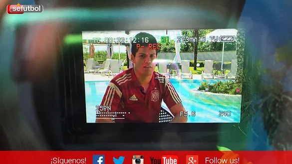 Jorge Meré, durante la entrevista concedida a SEFUTBOL en Grecia