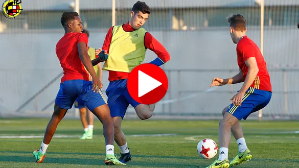 Los jugadores de la Sub-21 entrenan en la Ciudad del Fútbol